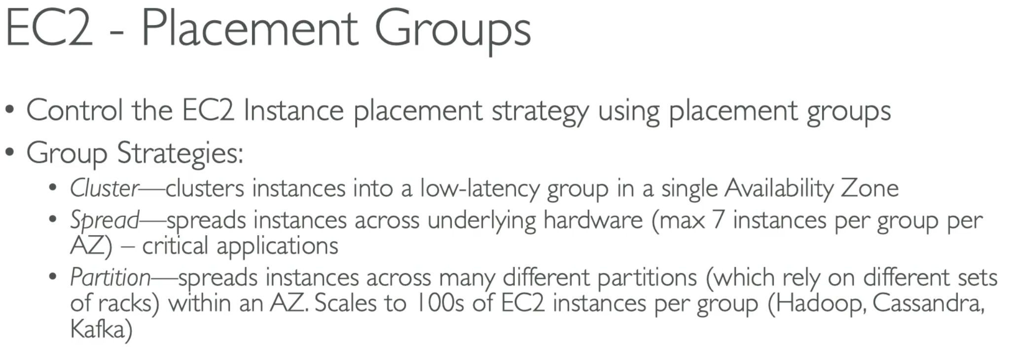 EC2 Placement Groups 示意图